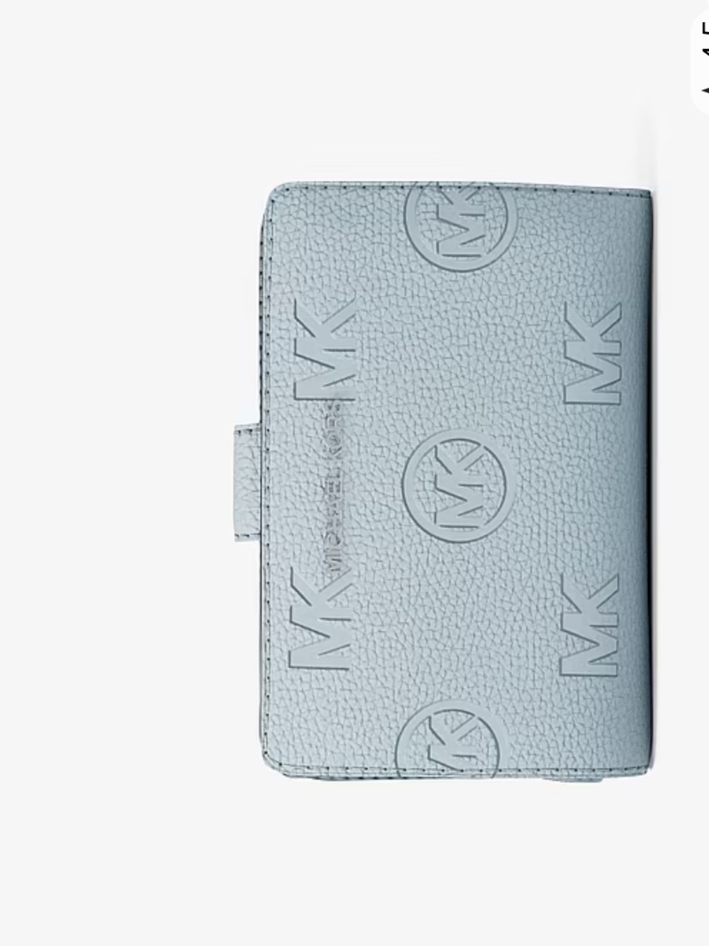Michael Kors Jet Set Travel Medium Logo Debossed Billfold Wallet
Pale Ocean 
NWT
